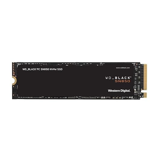 WD_BLACK 500GB SN850 NVMe Internal Gaming SSD Solid State Drive - Gen4 PCIe, M.2 2280, 3D NAND, Up to 7,000 MB/s - WDS500G1X0E