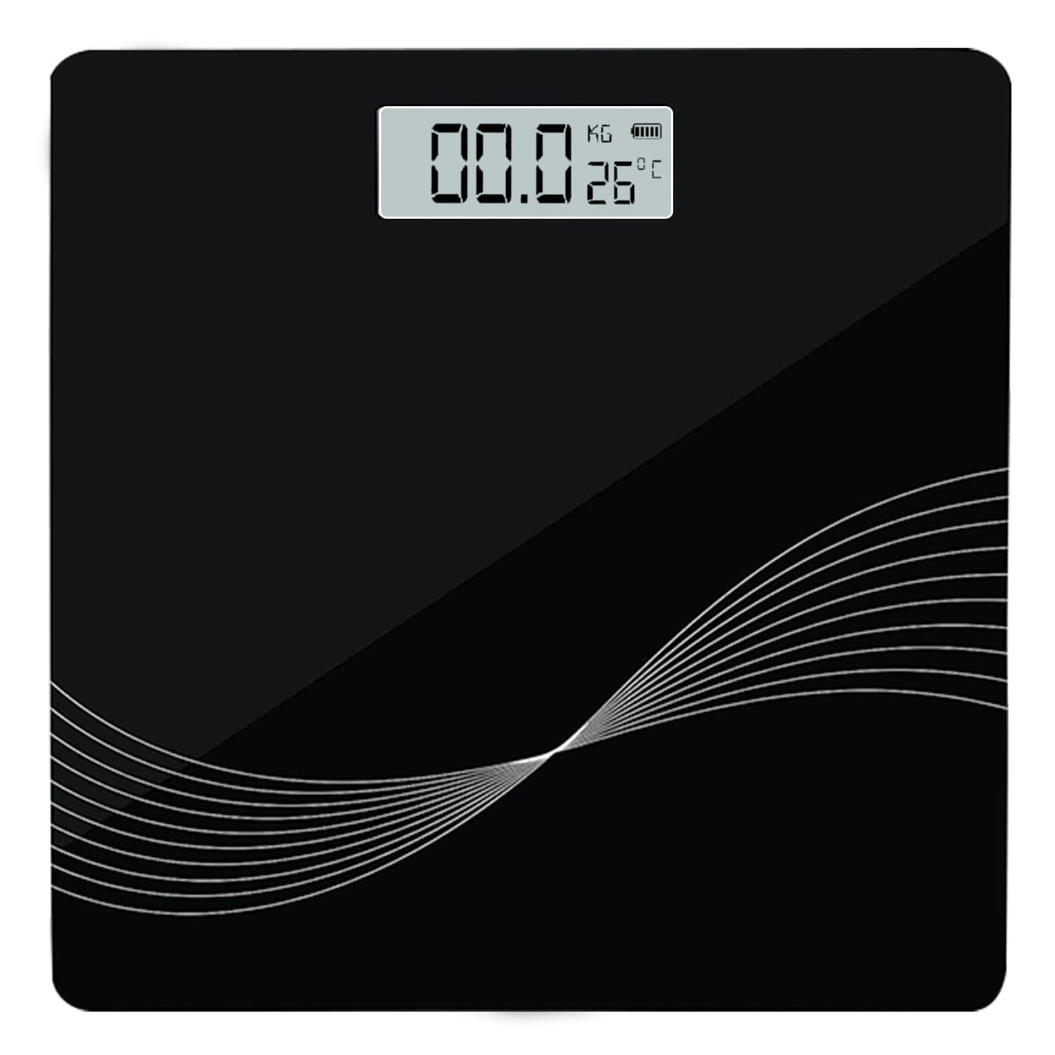 HBKOH Wave Weight Machine For Body weight analog with Backlit LCD Panel & 6mm Thick Tempered Glass, Weight Machine for Human Body Weight pack of 1-image-24