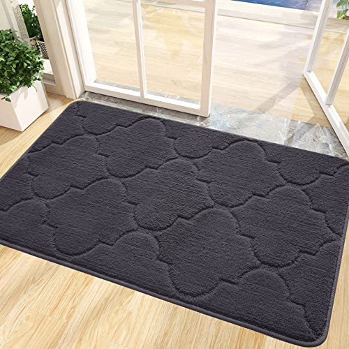 Arotive Door Mat, Indoor Mat, Non-Slip, Dirt Resist, Absorbent Entryway Doormat, Low-Profile Inside Front Doormats For Entrance (32X20 Inches, Dark Grey) #TOP14