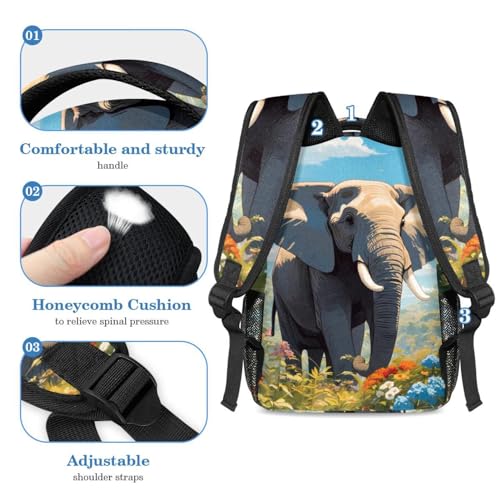 Sac d'école éléphant 40cm pour soulager le dos des élèves