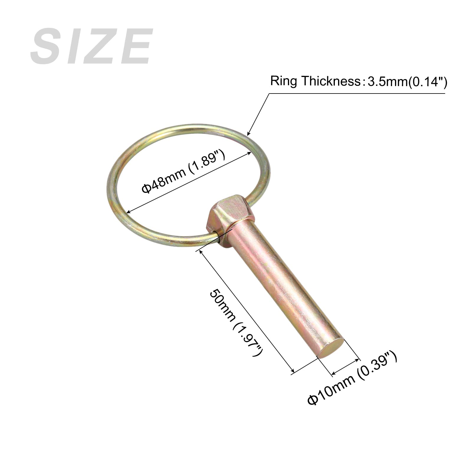 Amazon.co.jp: METALLIXITY リンチピン リング付き (10 mmx50 mm