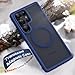 Maledan Shockproof Slim Case Designed for Galaxy S25 Ultra Case [Military-Grade Defense] [Fast Wireless Charging] - Magnetic Case for Samsung Galaxy S25 Ultra Accessories, Navy Blue