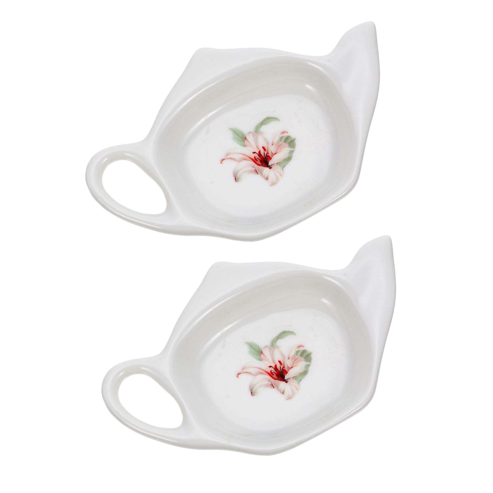 Piattino per Bustine di Tè in Ceramica 2 Pezzi, Sottotazza