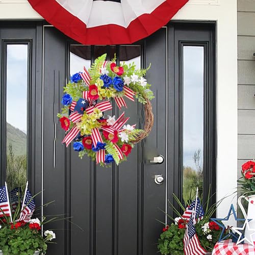 Couronnes de porte 4 juillet résistantes aux intempéries pour décoration - 3