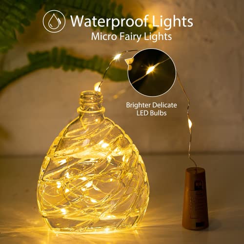 Image of Brightown 20 Pack Wine Bottle Lights with Cork, Warm White