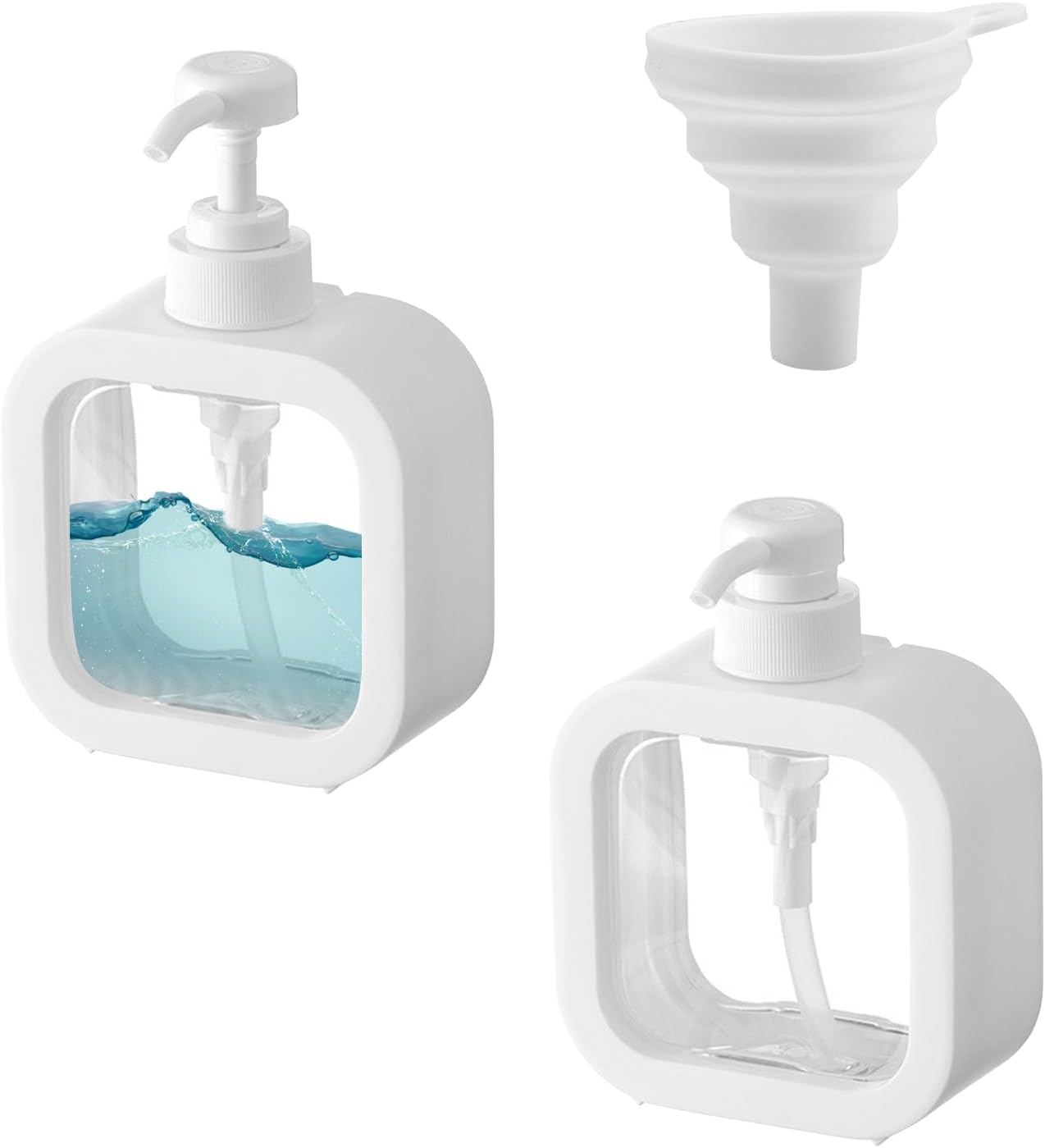 Hyakoz 2 Pezzi Dispenser Sapone Doccia Plastica 300ml Dosatore Sapone