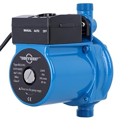 BOKYWOX 110V Automatic Booster Pump NPT3/4'' Domestic Hot Water Recirculating Pump 120W Solar Heater Circulation System Shower&Tap ?RS15/9B?