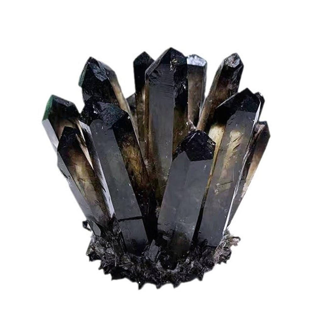 AUOQKQUT Smoky Quartz Crystal Cluster Clear Quartz Crystal Cluster Crystal Rock Crystal Cluster Enery Decoration,500~600g