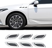 Vista 7 de 6 piezas de Curboom - Adornos decorativos para parachoques de coche, entrada de aire universal, autoadhesivos, para alerón de puerta, spoiler