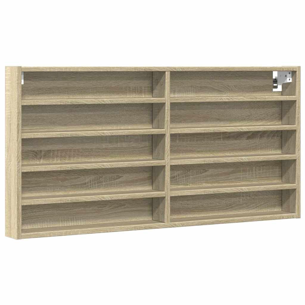 Mobile Vetrina Pensile Rovere Sonoma 100x8,5x50 cm Legno