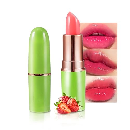 Vista 47 de BINGBRUSH - Labial que cambia de color con aloe vera, bálsamo de labios, larga duración, hidratación todo el día, cambio de temperatura, 1pc 01#Aloe