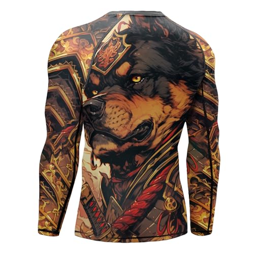 Desantiago Compression Shirt 4-Way Stretch Construction, Jiu Jitsu Rash Guard Men Long Sleeve2