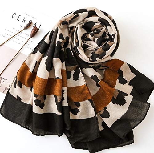 stylesilove Spring Summer Leopard Animal Printed Scarf Lightweight Wrap Shawl for Women Girls3