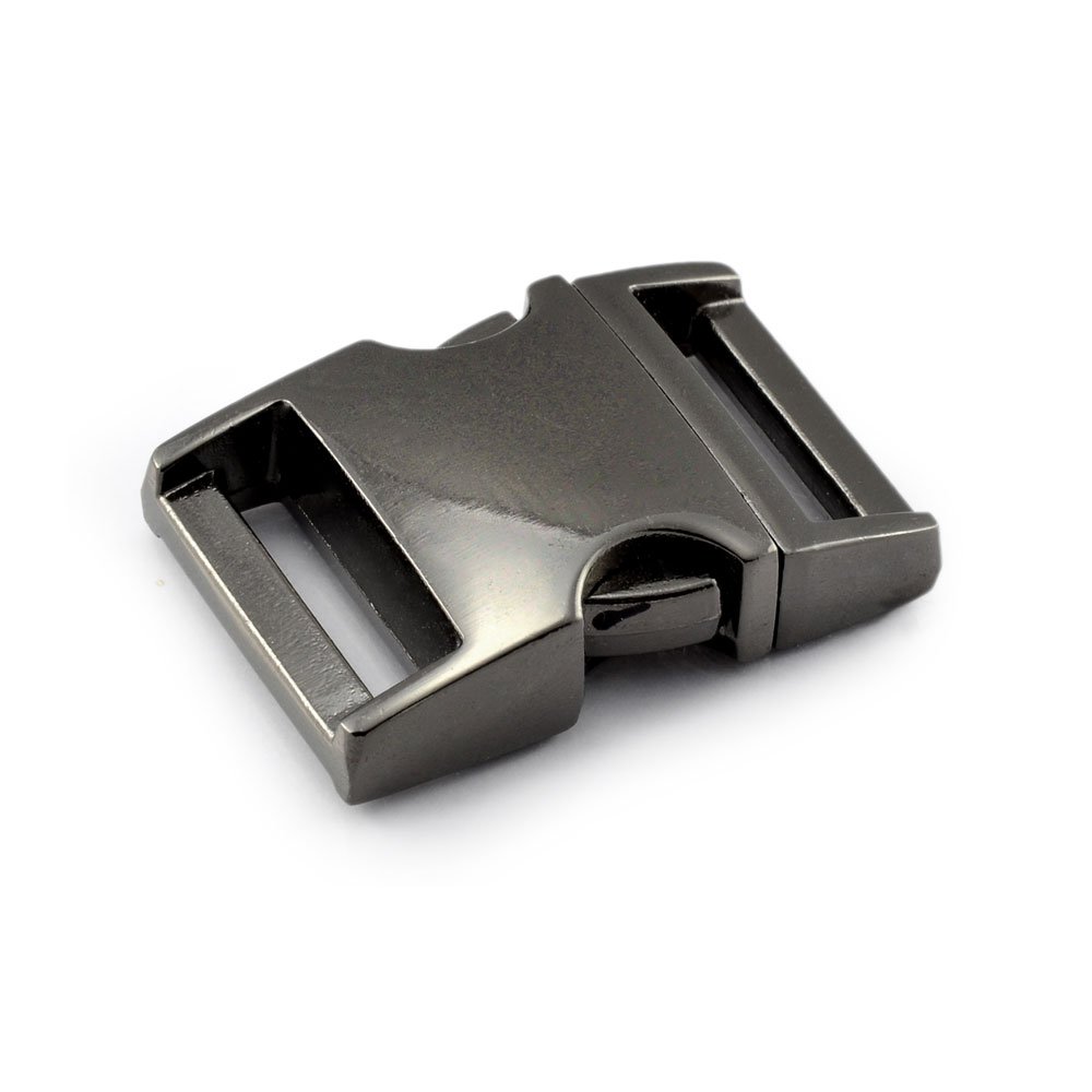 Ganzoo Lot De 3 Fermoirs à Clip Pour Paracorde – Métal Allié Argent, 33x15mm, Fente 12x4mm, Pour Bracelets Colliers