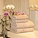 Mosobam Luxury Turkish 4pc Towel Set 30X58 16X30 Light Grey (Gray) 700 GSM Bamboo Viscose & Aegean Turkish Combed Cotton