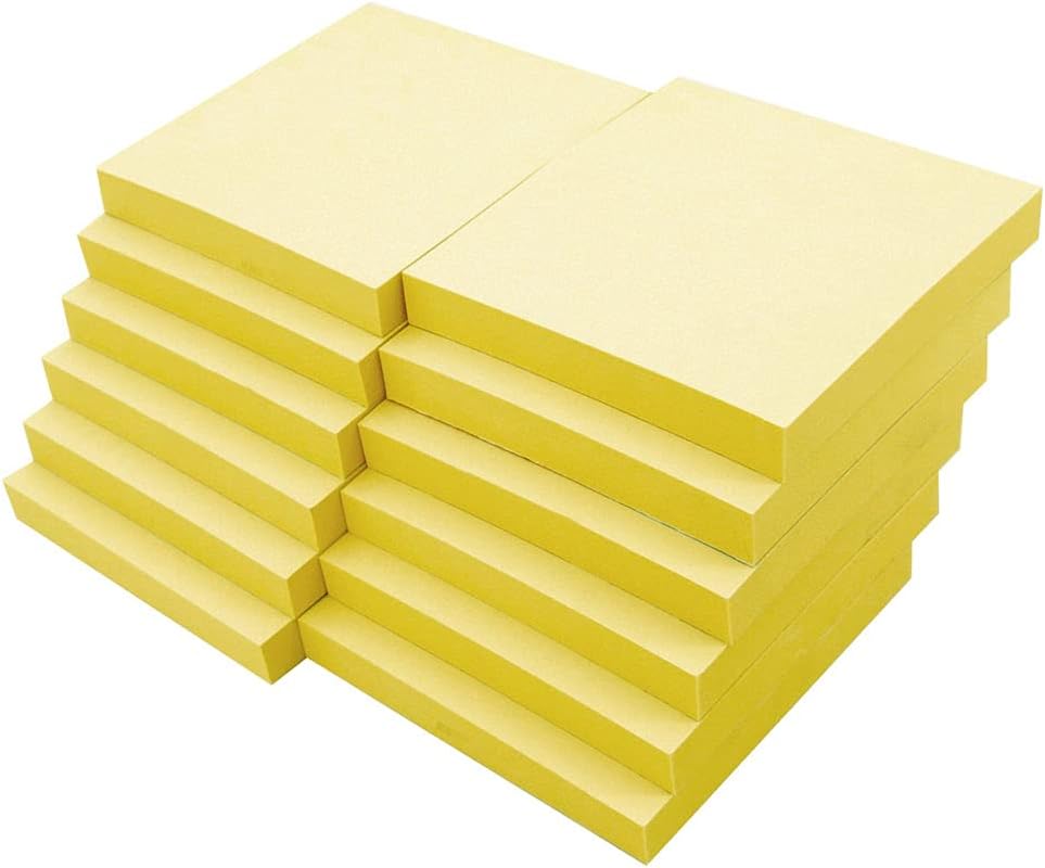 Sticky Notes, 3 x 3 Inches, Yellow, 24 Pads
