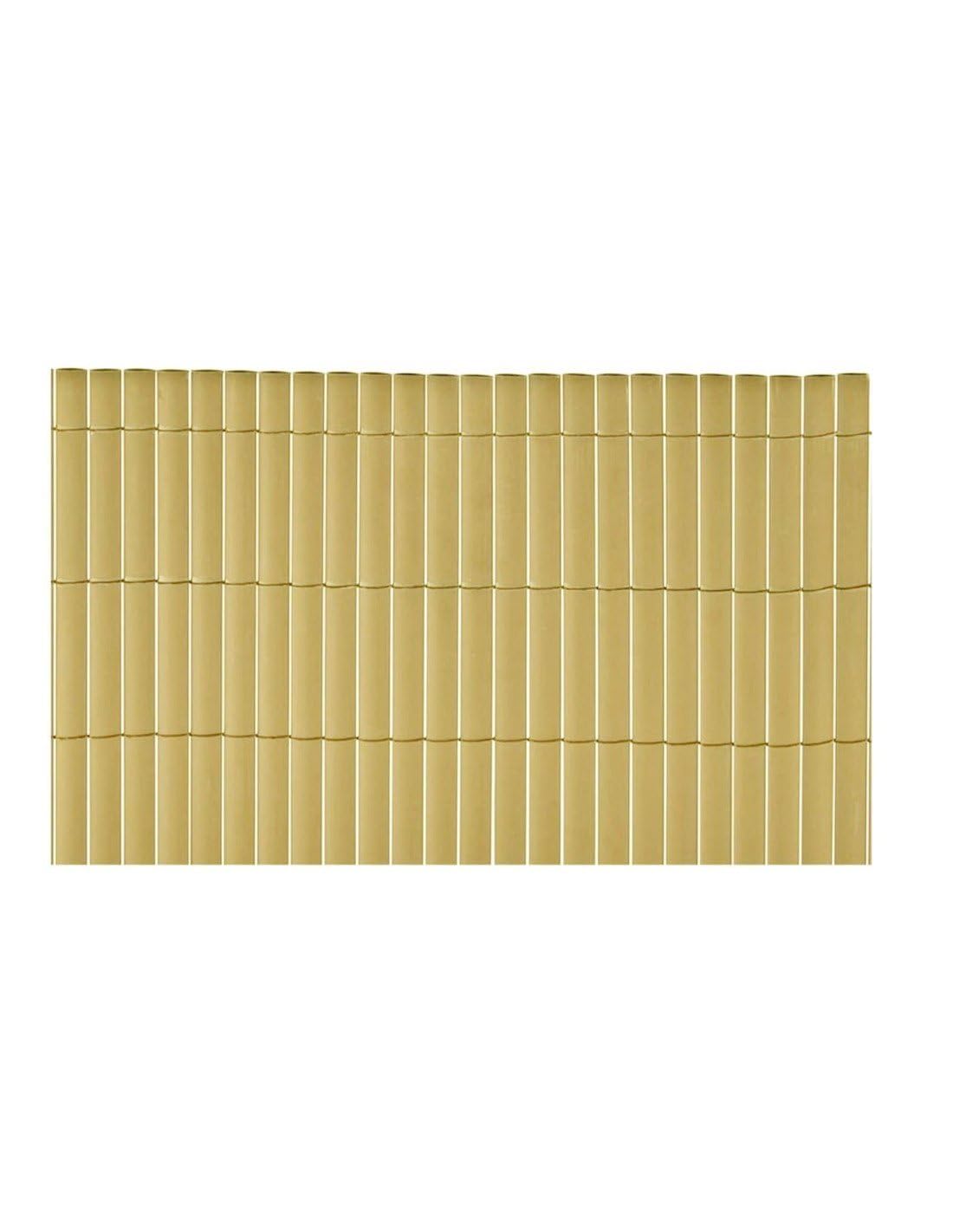 Jardin202 Cañizo PVC Doble Cara 1400gr/m² | Valla ocultación | Resistente a Rayos UV | Bridas Fijación Incluidas | 2x3m (Caña)