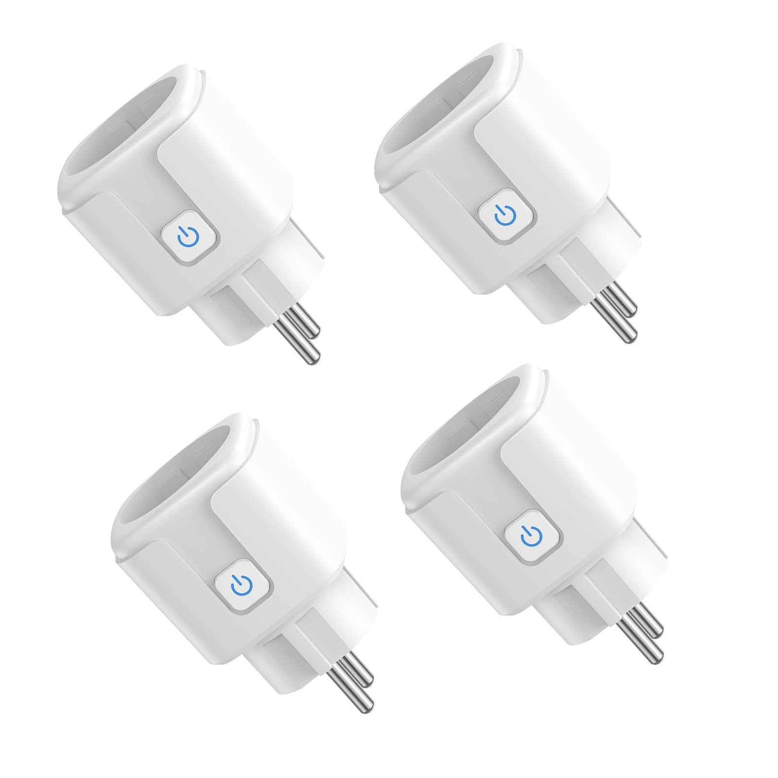 Connecteur Schuko type C avec interrupteur on/off, certifié vde, 250V/16A, plastique PC de qualité, connecteur de contact de protection, robuste et sûr pour les appareils ménagers (4 PACK)