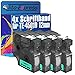Produktbild Tito-Express PlatinumSerie 4 Schriftband-Kassetten kompatibel mit Dymo D1 45019 12mm Black/Green Dymo 1000 Plus 2000 3500 5500 Labelmaker 4500 Labelpoint 100 150 200 250 300 350 Mobile Labeler