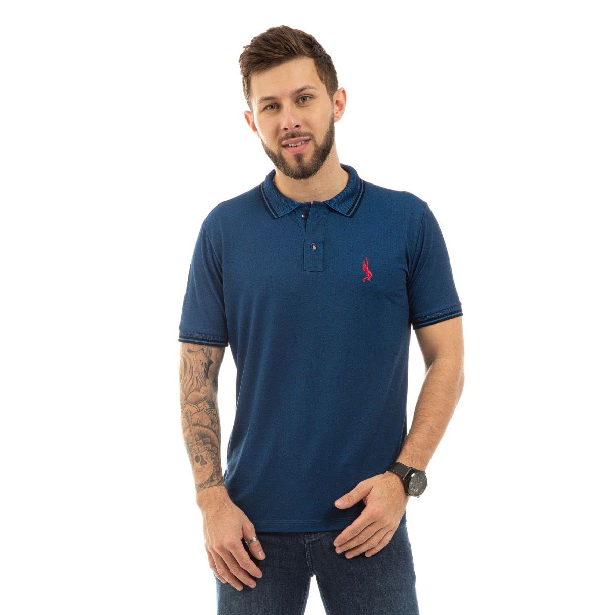 Camisa Polo Básica Piquet Viscose John Pull