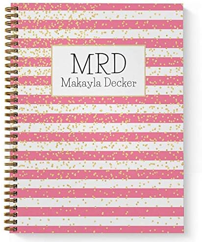 Personalized Celebratory Stripes Journal - 8.5x11 Inch Laminated Notebook