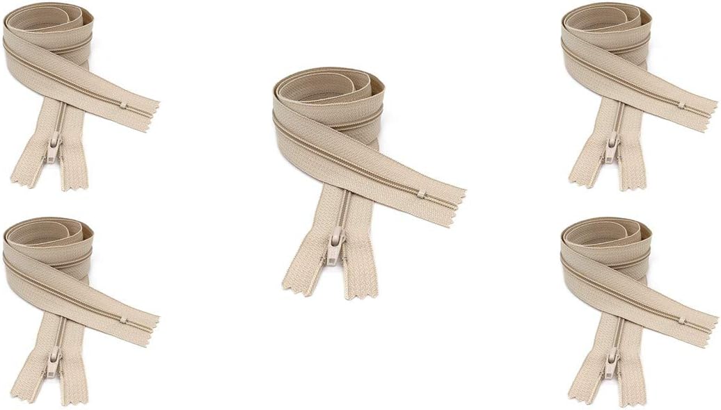 4.5 Beige Closed Bottom Slipcover & Upholstery YKK Zipper Color Beige 572