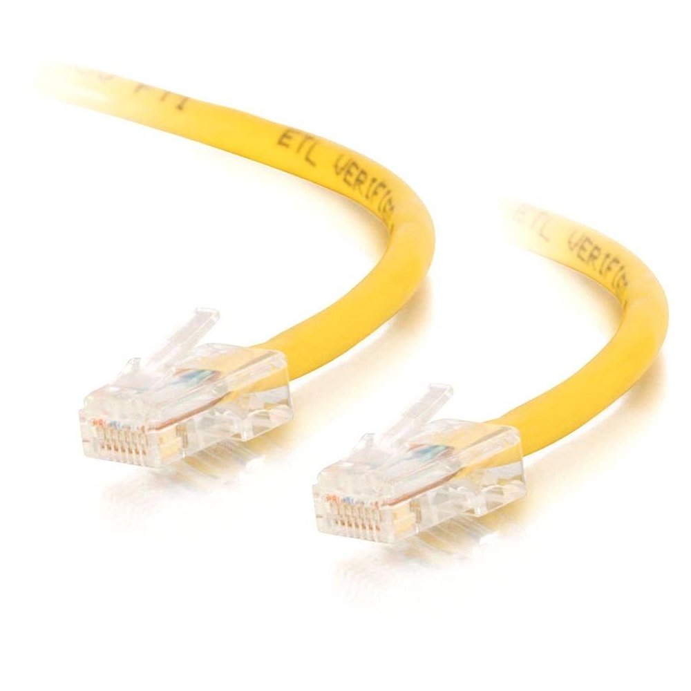 C2G 24497 Cat5e Crossover Cable - Non-Booted Unshielded Network Patch Cable, Yellow (3 Feet, 0.91 Meters)
