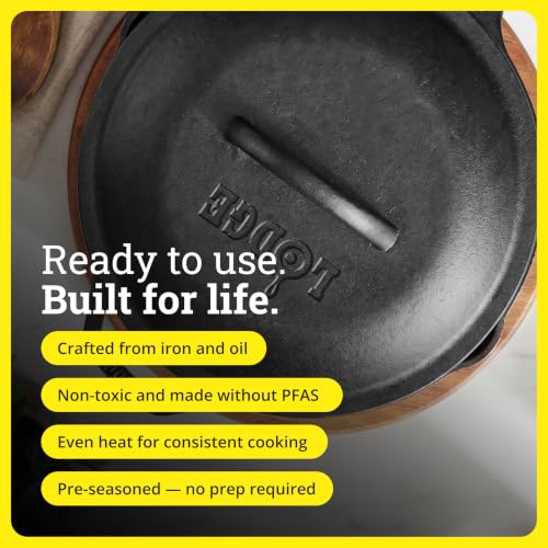 Lodge Pre-Seasoned Cast Iron Lid, Replacement Skillet Cover, 10.25 Inches - image 2
