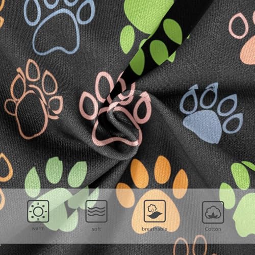 Bright Girls Underwear Toddlers 2t Cotton Girl Panties Cute Colorful Paw Prints Black Briefs Undies Kids3