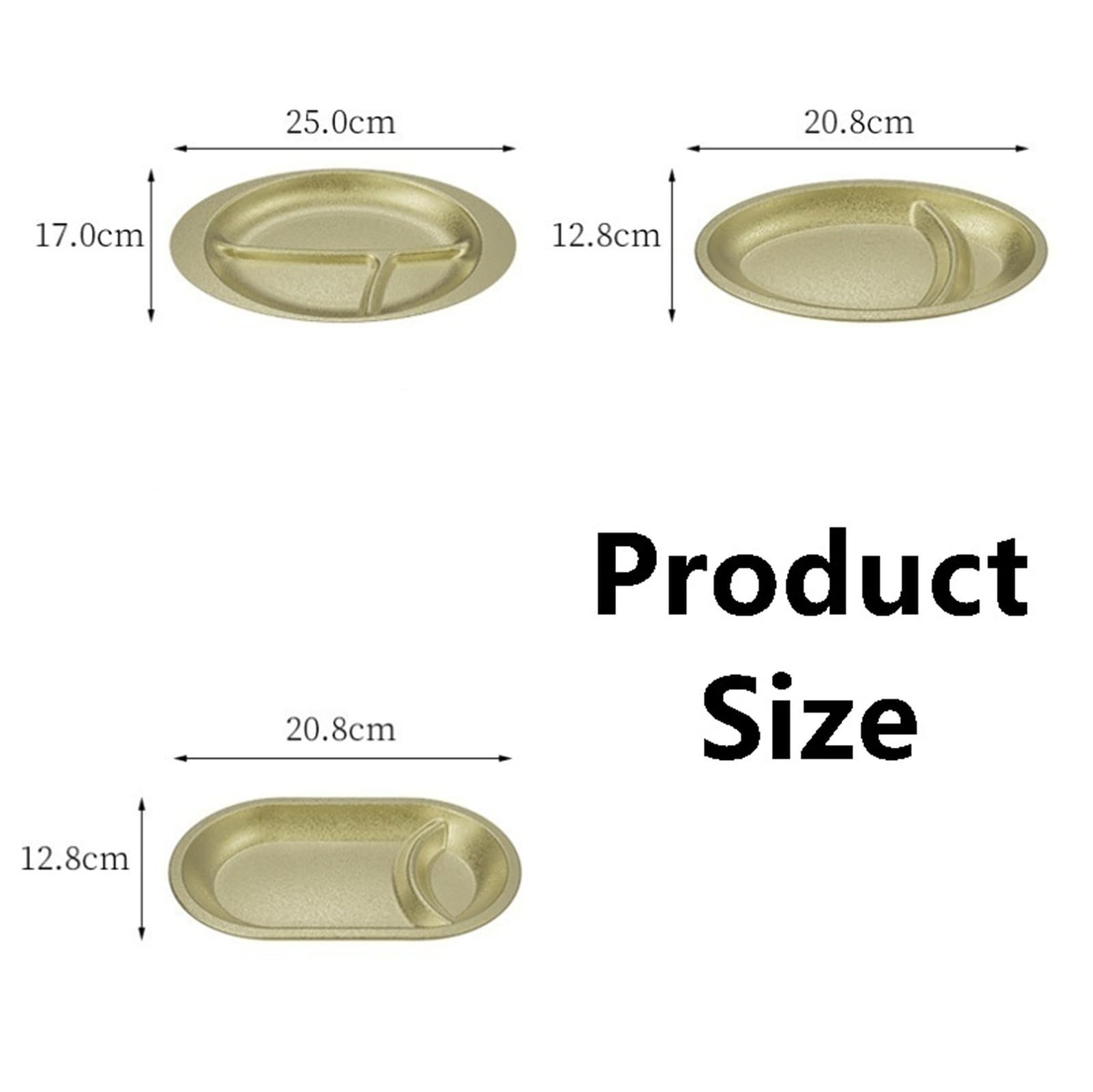 Platos de acero inoxidable de metal ligeros e irrompibles for la cena.(B,6pcs)