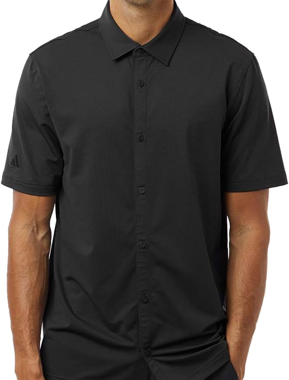 Adidas Custom Embroidered Short Sleeve Button Down Shirt