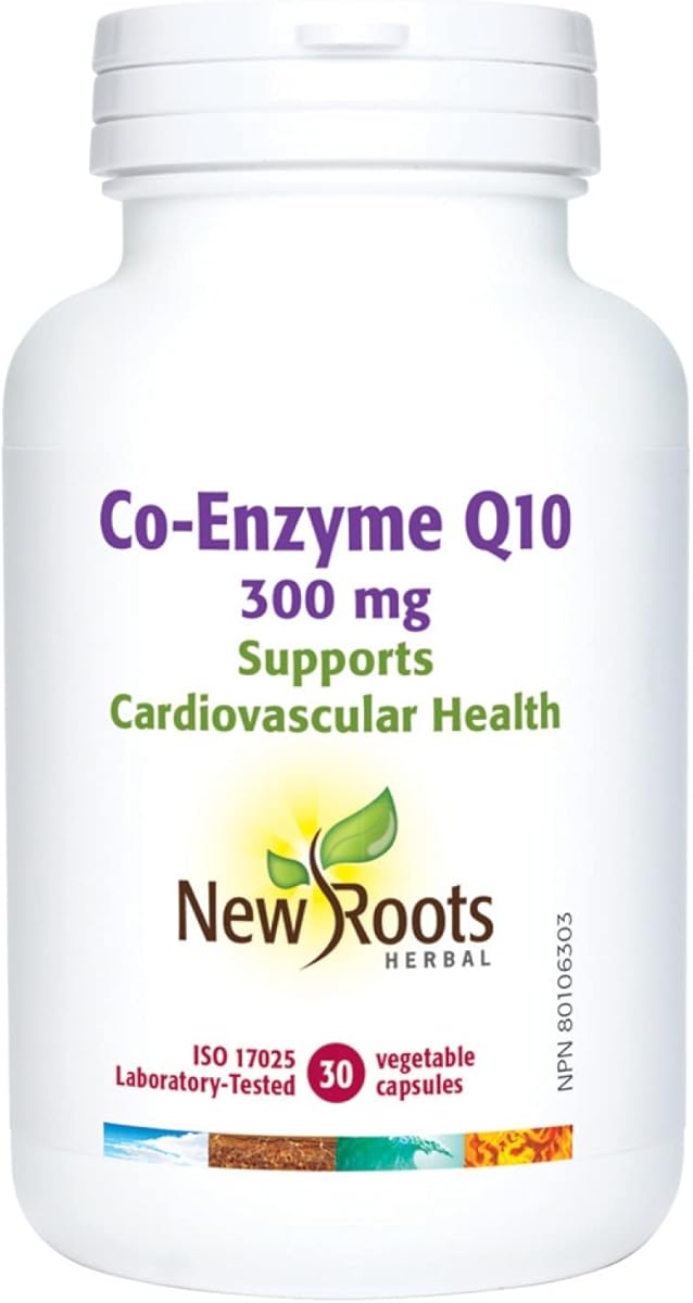 NEW ROOTS HERBAL New Roots Herbal Coenzyme Q10 300mg 30 Veggie Capsules, 30-Day Supply, CoQ10 Supplement to Support Heart Function, Promote Energy Production, Enhance Vitality & Overall Wellness, Non-GMO & Gluten-Free