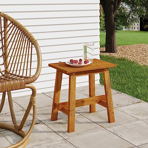 Xichuzi Taburete Rectangular Madera Maciza de Acacia 45x29x45 cm Bajo Pequeño Meditacion Taburetes
