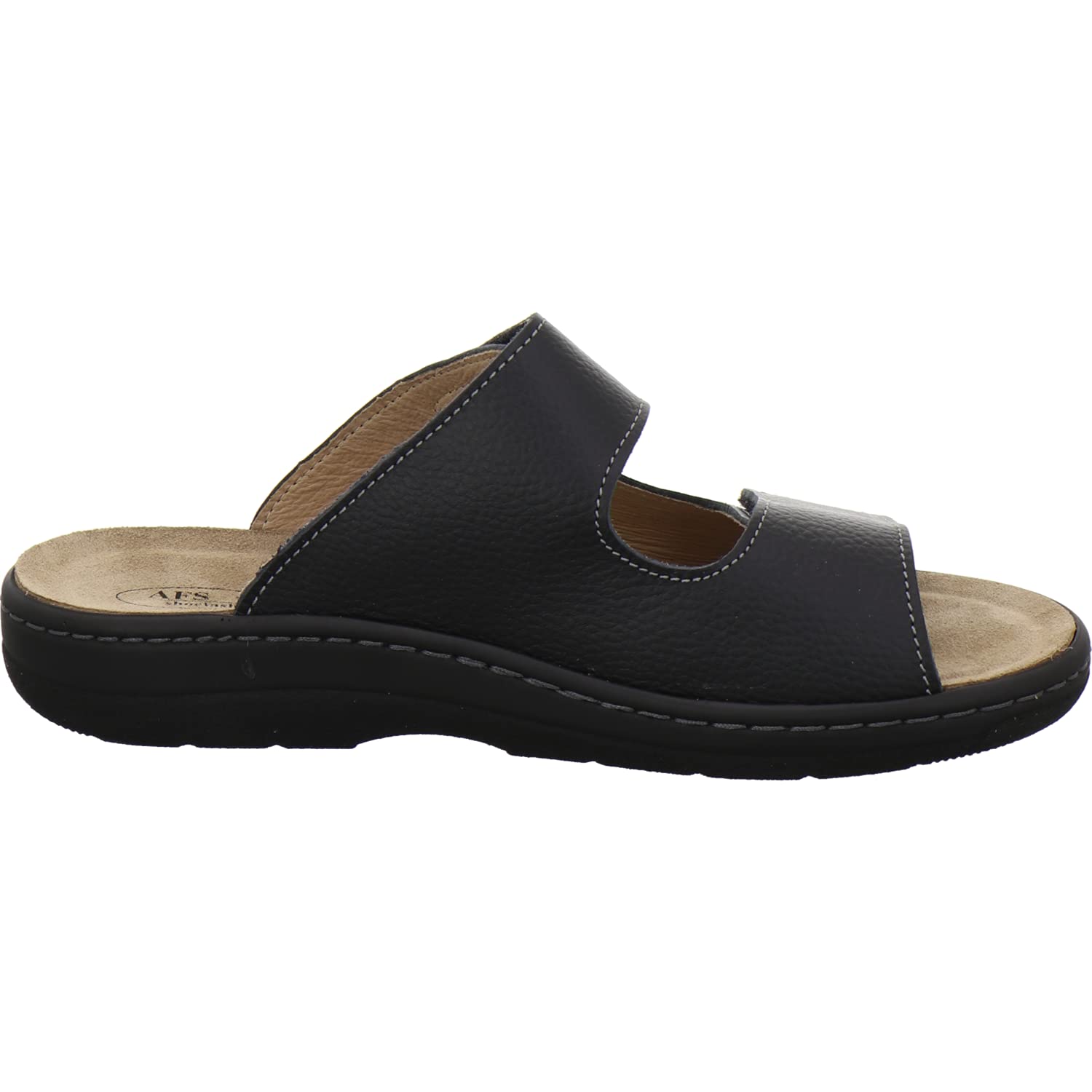 AFS-Schuhe 3502 Bequeme Pantoletten mit Wechselfussbett für Herren Leder, Hausschuhe Arbeitsschuhe, Made in Germany