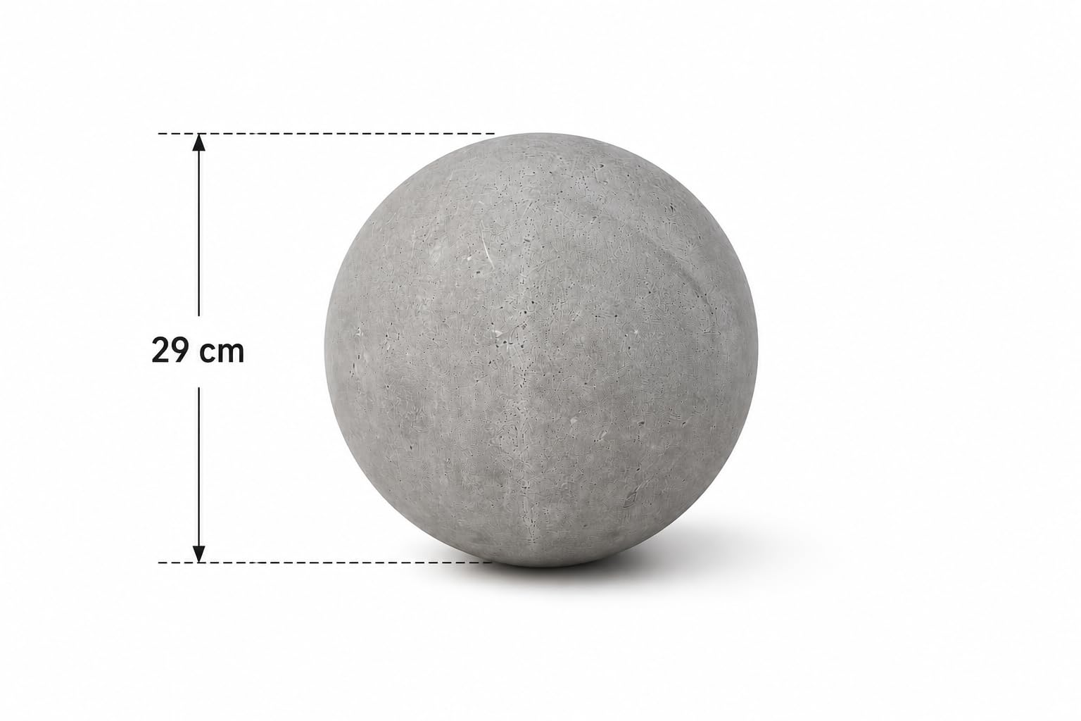 Beton Dekokugel Ø 29 cm Gartenkugel Wetterfest Gartendeko für Terrasse Beet Eingangsbereich Zementkugel Betonkugel