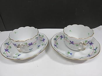 極美品☆ヘレンド☆HEREND☆ブルーガーランド☆サービストレイ☆コーン