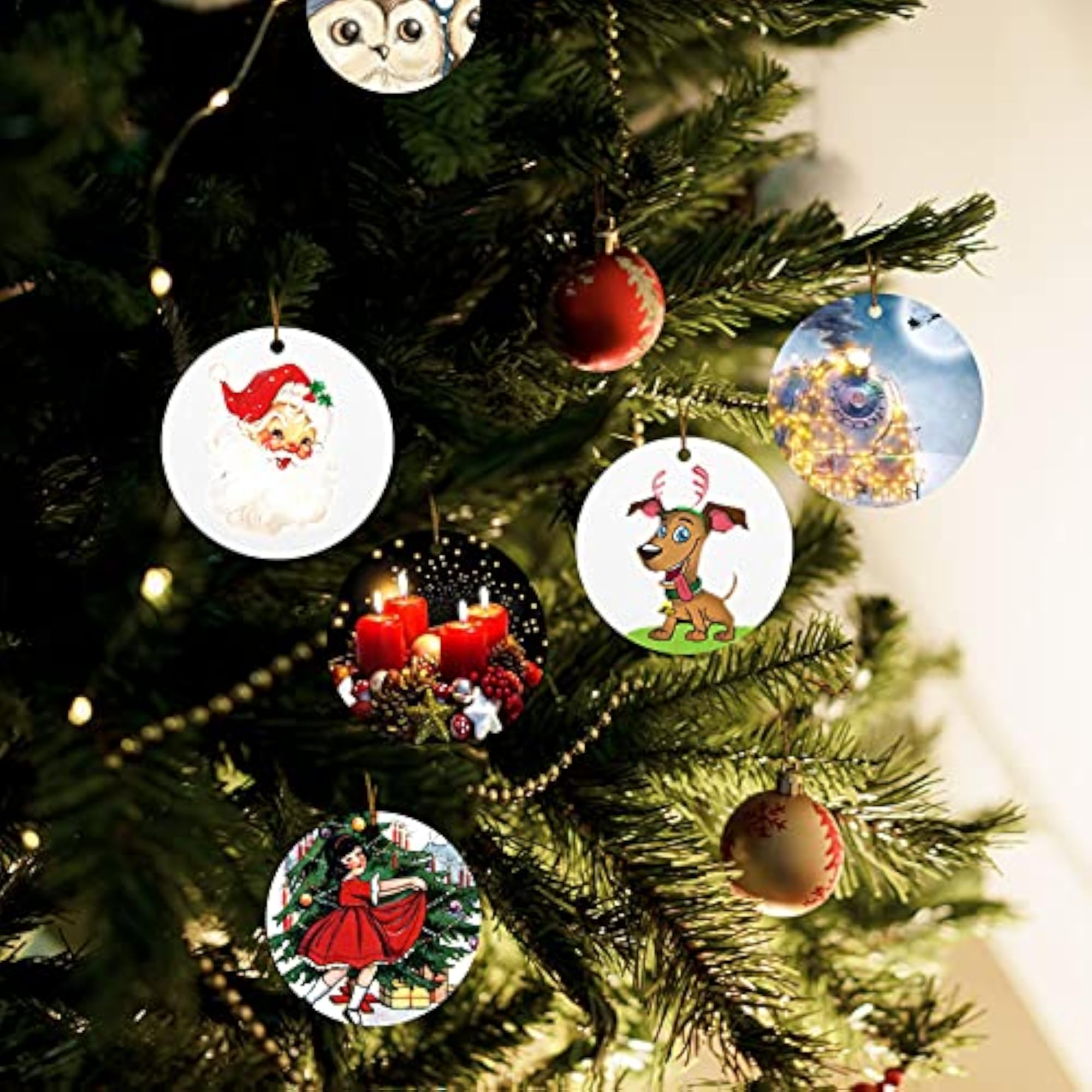 16Pcs Sublimation Blank Pendants for DIY Decoration Supplies