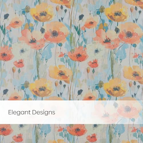 Image of haus & kinder Sheer Door Curtain 7 Feet Long Pack of 1 Door Curtain, 7 Feet Curtain for Door, Light-Filtering & Breathable (Bloom Impression, Multicolor 114x213cm)