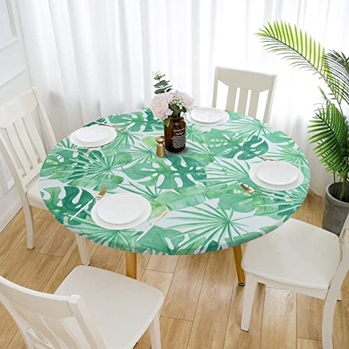 Stafeny Outdoor Tischdecke Rund Elastisch Gartentischdecke Wasserdicht Rutschfestem Runden Tischdecken mit Gummizug für Dekoration Küchentisch Garten Outdoor Style17, 60cm (Tisch Durchmesser) Cover