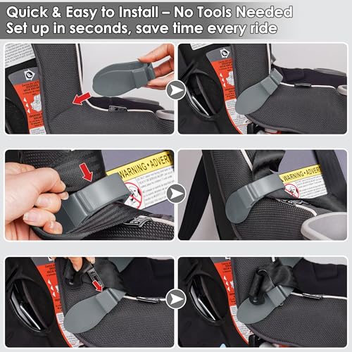Image of Harness Strap Organizer for Car Seats - Prevents Twisting, Speeds Up Buckling - Original Invention for Infant & Toddler Seats - Clip-On Strap Holder, Universal Fit (Grey)