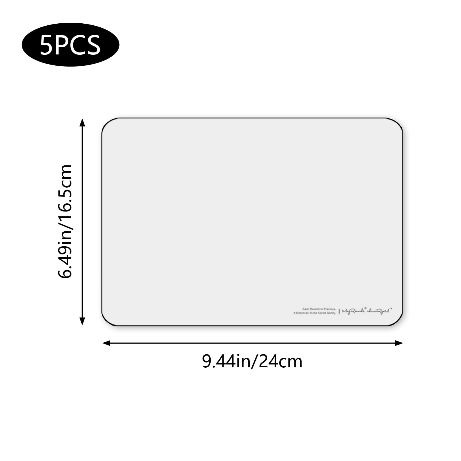 Panno per la pulizia dei dischi in vinile, confezione da 5 panni antistatici per la pulizia dei CD, in microfibra ultra morbida, senza pelucchi, per LP/CD/DVD, 23,9 x 16,5 cm, panni anti-spargimento