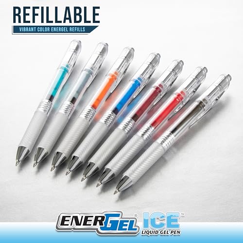Pentel EnerGel ICE Bolígrafo de Gel Líquido, Tinta Naranja, Paquete de 12 miniatura 3
