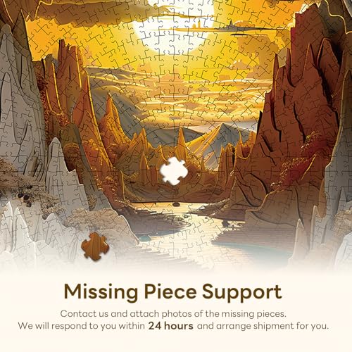 Masseruon Puzzles for Adults 1000 Pieces-Sunset Canyon Round Hard Puzzle - image 7