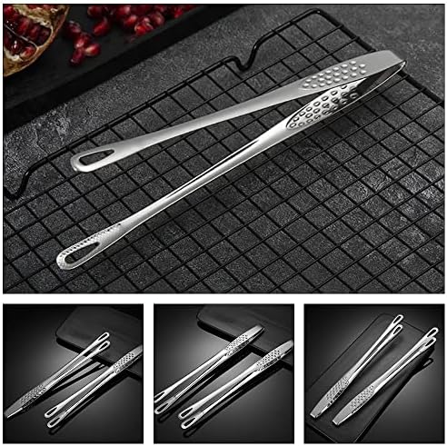 2 Pcs Stainless Steel Food Tongs Stainless Steel Kitchen Tongs Multifunction Cooking Tongs Kitchen Serving Tong for Cooking Sea Food and BBQ Buffet