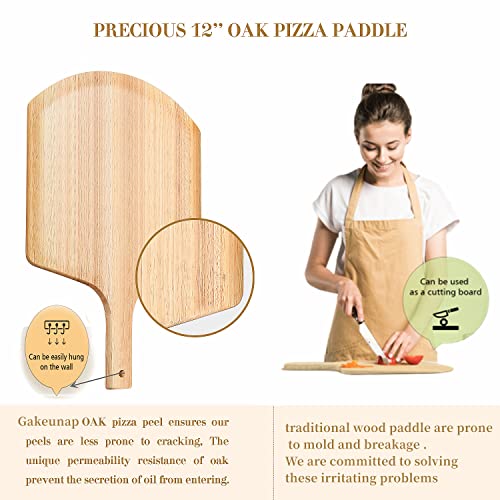 15 Rectangular Pizza Stone Set - Includes Peel, Cutter, and 10 Cooking Papers for Oven and Grill