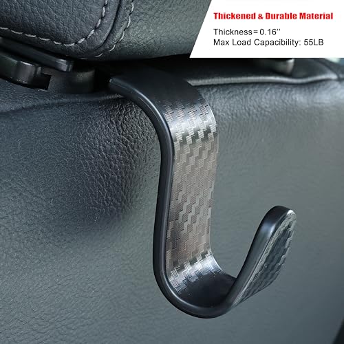 Amooca QF441 Car Seat Headrest Hook 4 Pack Hanger Universal Vehicle Car Storage Organizer thumb #4