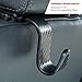 Amooca Car Seat Headrest Hook 4 Pack Hanger Universal Vehicle Car Storage Organizer for Handbag Purse Coat S Type Checkered Black
