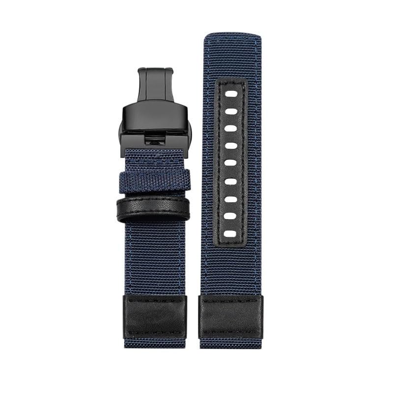 Bracelet de montre en toile nylon Blueb2 22mm compatible avec boîtier Avenger