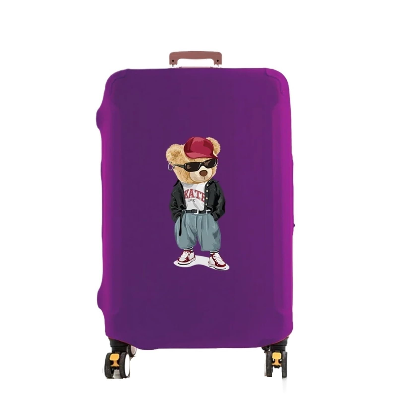 2 stücke Gepäck Abdeckung Koffer Protector Verdicken Elastizität Staub Bedeckt Anti-Scratch Schutzhülle Trolley Set Für Koffer(Purple,M)