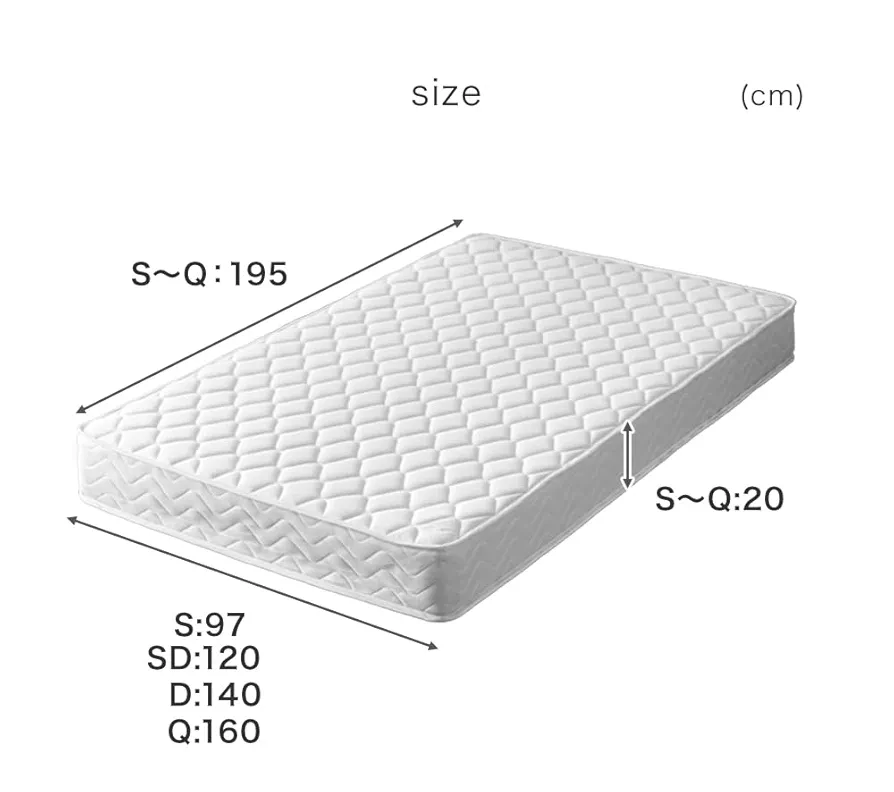 タンスのゲン マットレス シングル 厚み20cm 高密度 372個 ホワイト Amazon.co.jp: タンスのゲン マットレス シングル 厚み20cm 高